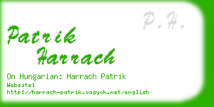 patrik harrach business card